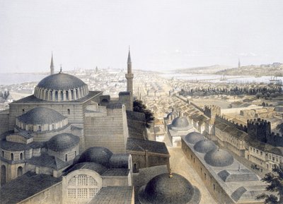 Panoramic view of Constantinople from the domes, 1852 by Gaspard Fossati